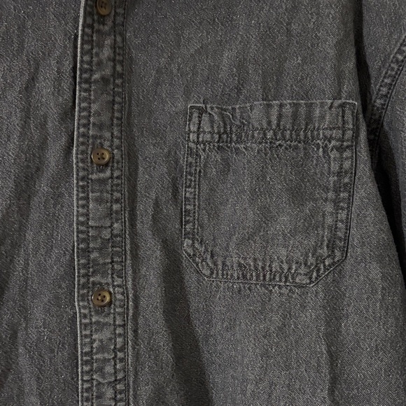 Croft & Barrow Dark Gray Denim Shirt - Picture 5 of 7